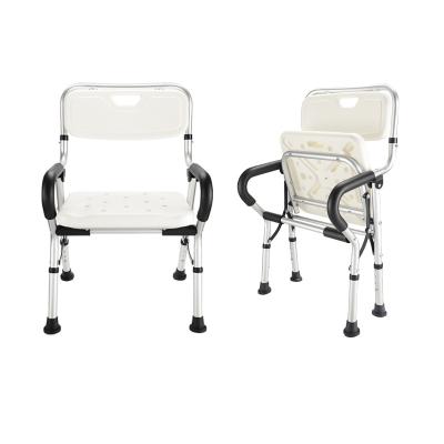 China Aluminum alloy aluminum safety bathroom non-slip foldable bath chairs for disabled for sale