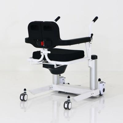 China Adult Multifunctional Transfer Commode Electric Lift Folding Patient Wheelchair With Wheel for sale