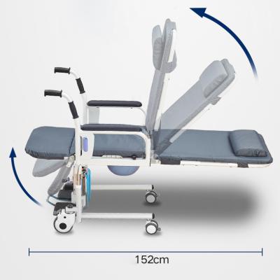 China Aluminum Alloy Patient Transfer Wheelchair Commode Adult Patient Chair For Sitting Elder for sale