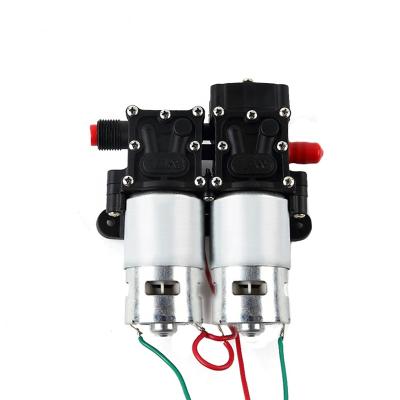 China Agriculture Diaphragm Sprayer DC 12v Water Pump Dual Pump High Pressure Irrigation And Control For Car Washing for sale