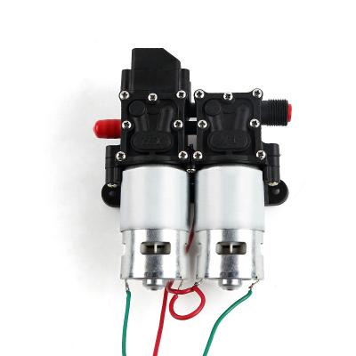 China 12v high pressure dual jet diaphragm irrigation and irrigation car agricultural electric micro seal water pump for sale