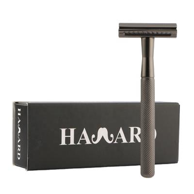 China High Quality Double Edge HAWARD Double Edge Metal Safety Razor With Brass Handle Classic Shaving Razor For Men for sale