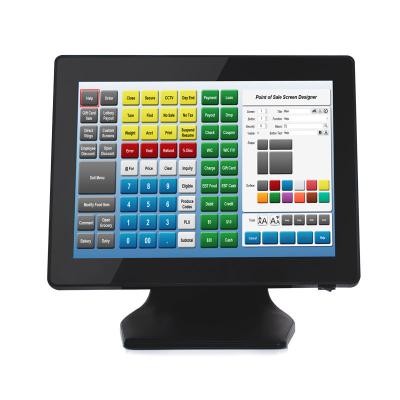 China Metal Cashier Best Selling POS Terminal 15inch Capacitive Screen With 220VFD Cash Register For Supermarket for sale