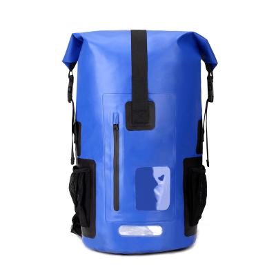 China Water Resistant Travel Accessories Outdoor Waterproof Dry Backpack Large Recycled Dry Bag 40L for sale