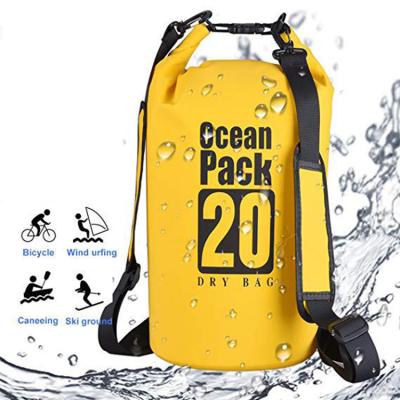 China Custom Logo 500D PVC Waterproof Ocean Pack Waterproof Dry Bag With Padded Shoulder Strap for sale