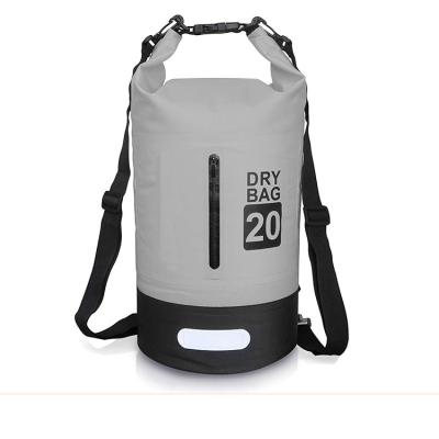 China Thoughtful Strap Recycled Dry Bag Design PVC Dry Storage Custom Waterproof Bag For Camping Swimming for sale