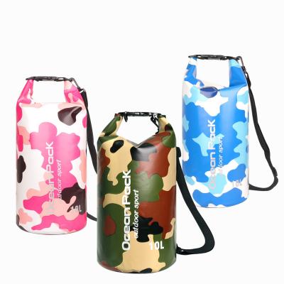 China Custom Promotional Gift Dry Bag Waterproof Camouflage PVC Tarpaulin Waterproof Dry Bag for sale