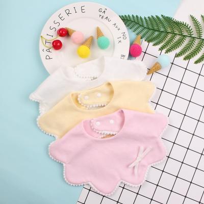 China Wholesale Baby Muslin Washable Cute Bibs Lace For Girls 100% Cotton Drool Rags Newborn Infant Food Burp Cloths Organic Muslin Waterproof for sale