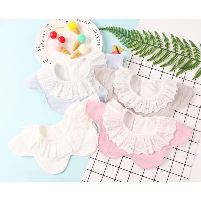 China Muslin Baby Bibs Baby Bandana Drool Bibs Washable 100% Cotton Bow Burp Cloth Teething and Drooling for sale