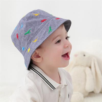 China Picture Baby Boy Cartoon Embroidered Cute Dinosaur Sun Hat Toddler Summer Hat for sale