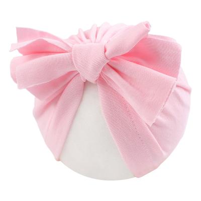 China Picture Cotton Babies Turban Bohemian Bow Toddler Infant Baby Hat For Girls Spring Summer Girl's Head Wrap for sale