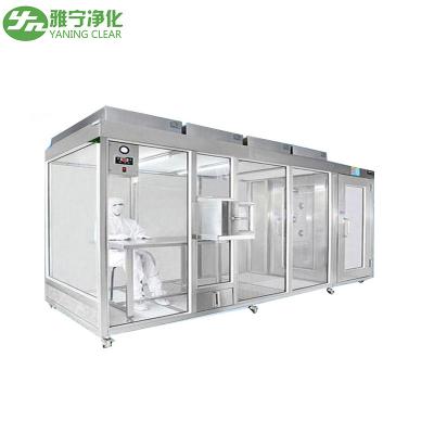 China YANING GMP Standard ISO5 Modular Clean Room Soft and Hard Wall Clean Room Clean Booth for sale