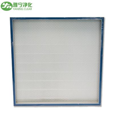 China Mini Deep Pleated Stainless Steel Hepa Filter H13 H14 High Efficiency Particulate for sale