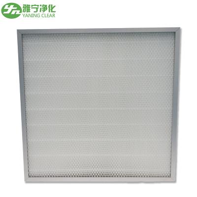 China Mini Pleat HEPA Air Filter Replace H13 HEPA Filter With Galvanized Frame for sale