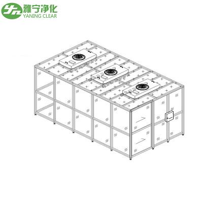 Chine L'acier adapté aux besoins du client de cabine de pièce propre a peint le cadre pour la ligne de revêtement de voiture à vendre