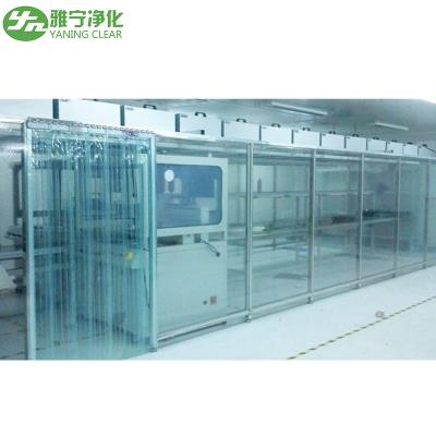 China ISO Approved Clean Room Modular Soft Wall Aluminum Frame For OLED Production for sale