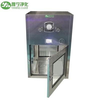 China YANING UV Lamp Clean Room Pass Through Box Air Purifier Air Shower Pass Box for sale