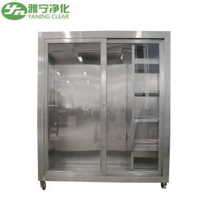 China Low Noise Clean Room Garment Cabinet 304 SUS Laminar Flow Smock Stocker Cabinet for sale