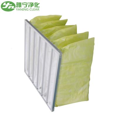 China Folded Plate Pocket Air Filter F8 Medium Efficiency For Primary Filtration System for sale