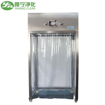 China Stainless Steel Laminar Air Flow System Sampling Booth With Antistatic Curtain Door for sale