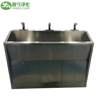 China 3 Person Multi Station Hand Wash Sinks , Industrial Stainless Steel Sink for sale