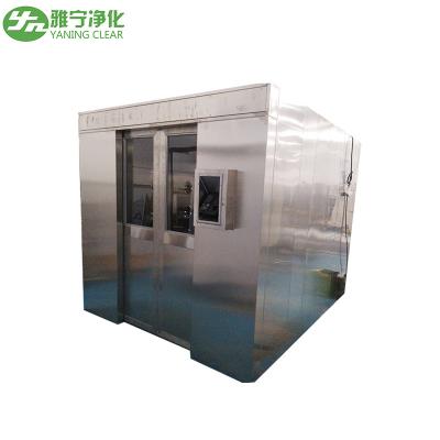 China Automatic Control Air Shower Pass Gate with Facial Fingerprint Reader for class 10000 clean room for sale