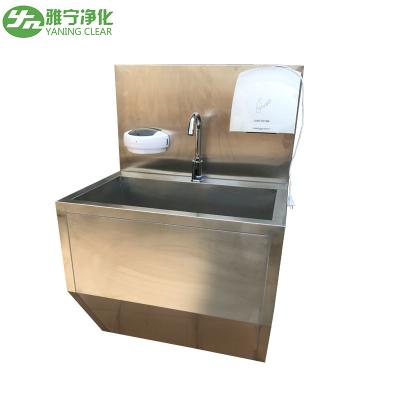 China One Person Stainless Steel Medical Hand Wash Sink With Hand Dryer For Food Industry for sale