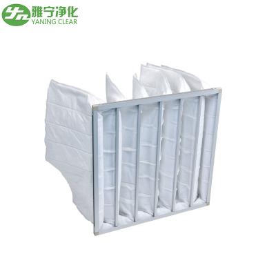 China Aluminum Frame Rigid Bag Filter , Non Woven Air Filter Welding System for sale