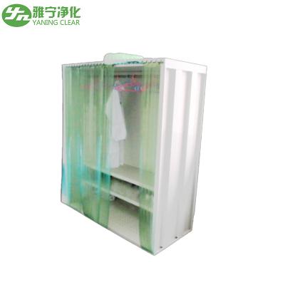 China Dust Free Cleanness Clean Room Clothes Storage Closet With Antistatic Curtain for sale