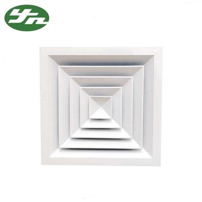 China Custom Clean Room Ventilation , Aluminum Alloy Round / Square Ceiling Air Diffuser for sale