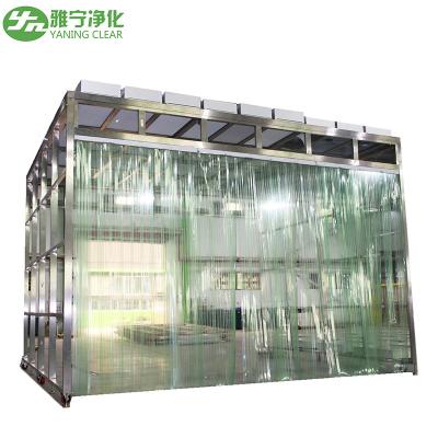 China Modulaire schoonruimte stand standaard stofvrij FFU zachte wand schoonruimte assemblage Te koop