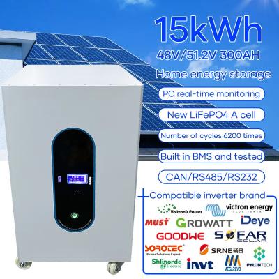 China 48v 300ah battery home solar energy storage home portable outdoor power all in one pile with lifepo4 battery 15kwh for sale