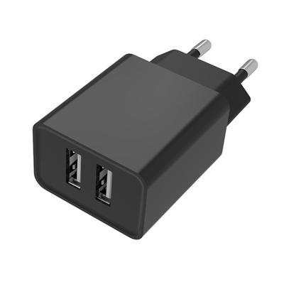 China Mobile Phone Accessories 5V 2A 2.1A 2.4A Dual USB Ports EU Plug 2 Travel Mobile Left Charger 5V2A 2.4A For Samsung Phone for sale