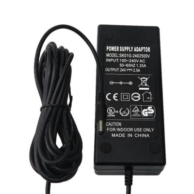 China Universal Laptop AC DC 24v 2.5a Power Supply Charger 60w Desktop Adapter For Laptop Adapter for sale