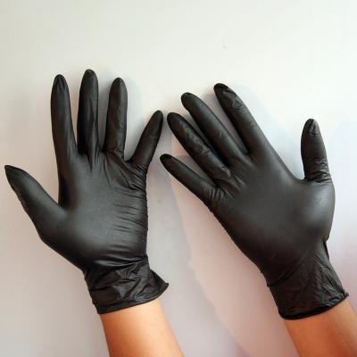 China Cleaning Black Vinyl gloves disposable powder free latex free food grade for sale