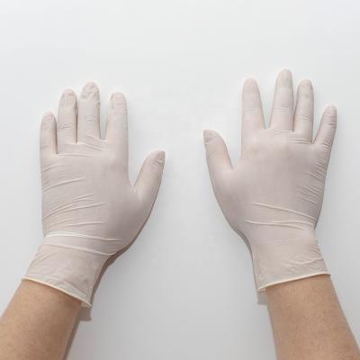 China Cleaning Powdered Natural latex disposable glove with high quality 100% latex for cleaning for sale