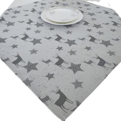 China Christmas jacquard dazzle waterproof tablecloth for wedding party decoration for sale