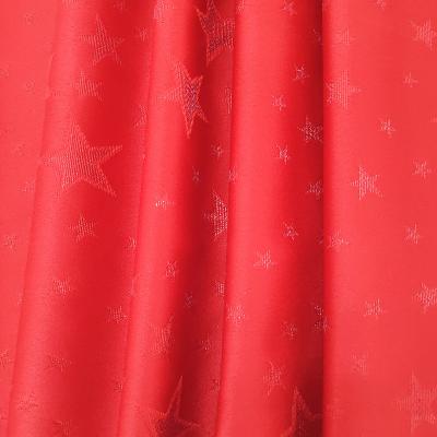 China Christmas Red Star Waterproof Jacquard Fabric Table Cloth For Winter And Christmas Holiday Table Cloth for sale