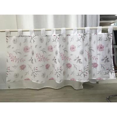 China Customized Print Kitchen Curtain With Floral Pattern for sale