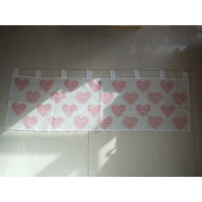 China Customized Kitchen Pink Curtain With Heart Print By China BSCI Seller for sale