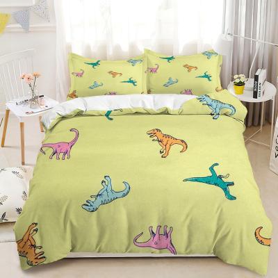 China Anti-Static Dinosaurs Bedding Sets With 133x72 40S Cotton Fabric For Kids Bed Four Seasons Quilts Blanket And Plaid for sale