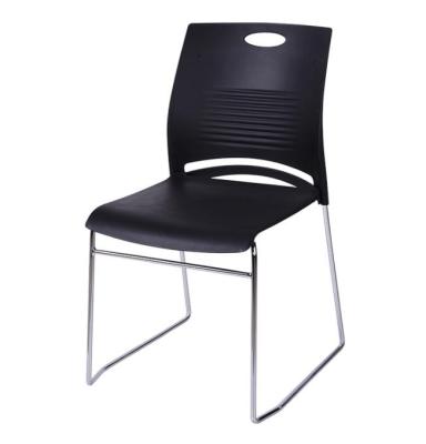 China Cheap Price Cooling Stackable Plastic Seat Metal Legs Office Chair for sale