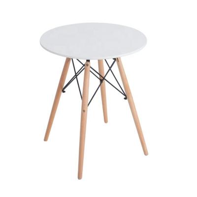 China Hot Sale High Quality MDF Top Selling Cafe Restaurant Solid Wood Round Easy Carry Modern Dining Table for sale