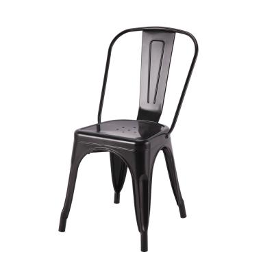 China dining room restaurant cafe metal steel frame tolix cooling cheap stacking chair for sale