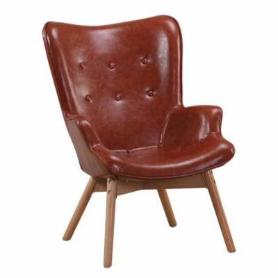 China Retro Stretch Industrial Vintage Living Room Chair PU Leather Chair for sale