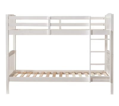 China Modern Luxurious Storage Bed Room Furniture Double Deck White Pine Wood Bunk Beds for sale