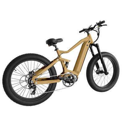 China Hot Selling Full Suspension Motor Aluminum Alloy 1000W Bafang Ultra Mountain Chinese Tire Adults Electric Bicycle ebike for sale