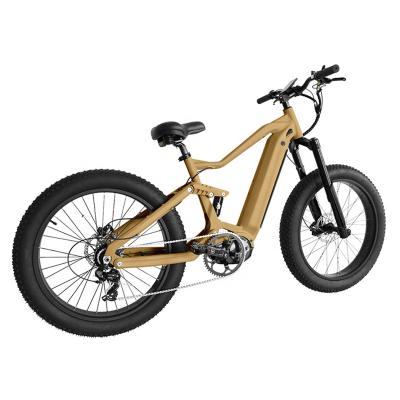 China Hot Selling 2022 Aluminum Alloy 2022 Full Fat Mountain Ebike Suspension e Bike 1000W Tire Electric Bicycle 48V Hidden Battery 17.5Ah for sale