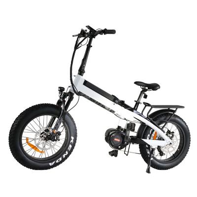 China 2022 aluminum alloy bafang 1000w motor drive 20*4.0 mid drive folding electric fat bike for hunting for sale