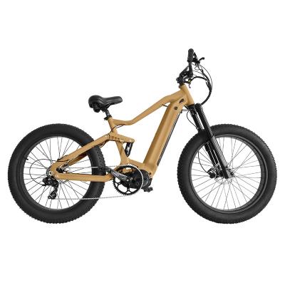 China Fat tire aluminum alloy lithium battery 26inch suspension 11 speed 1000w rear mid drive electric bike for sale for sale